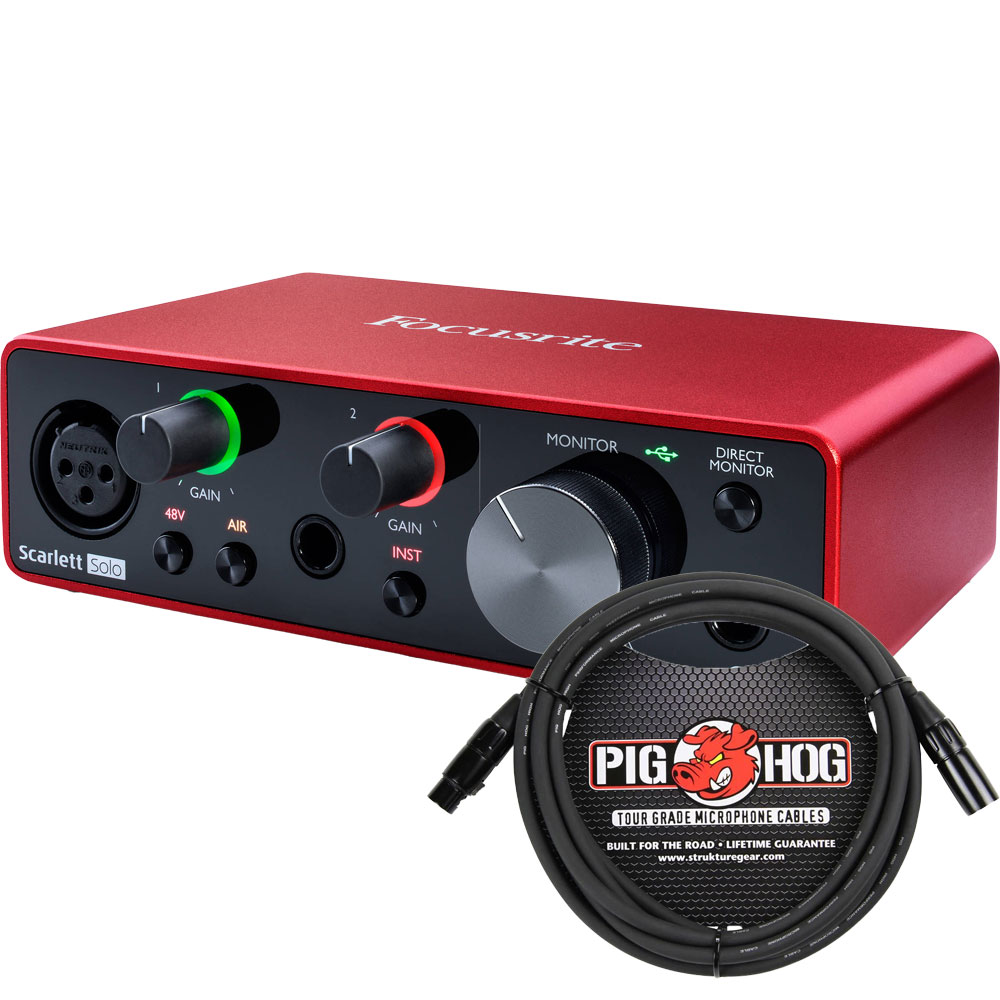 Focusrite Scarlett Solo 2x2 Usb Audio Interface 3rd Gen W Xlr Cable Ebay