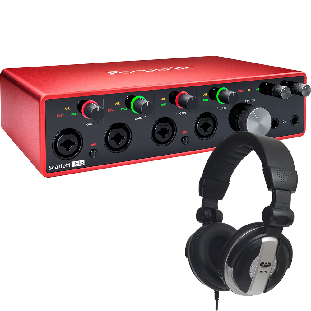 Focusrite Scarlett 18i8 3rd Gen Interface w/ Studio Headphones | eBay