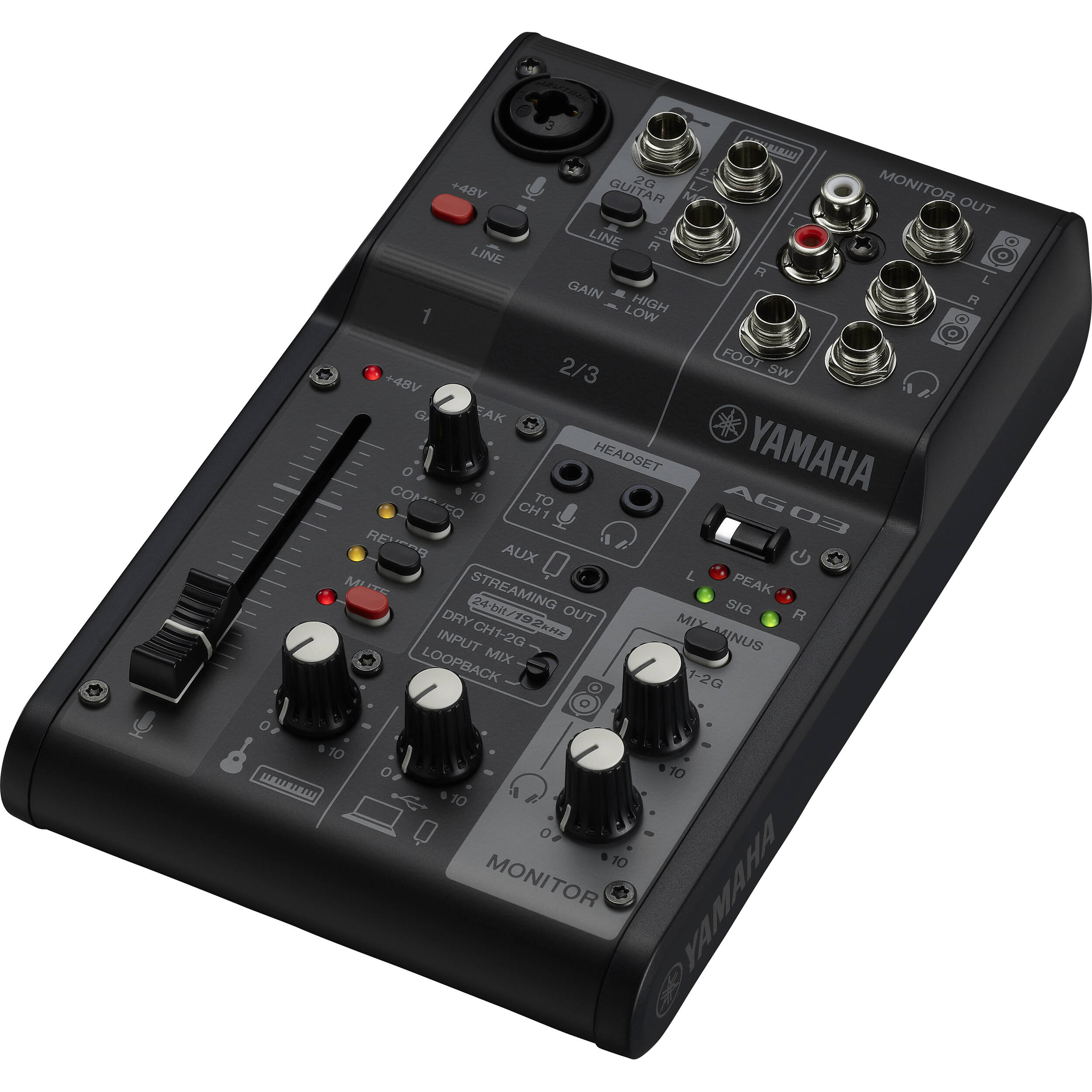 Yamaha AG03MK2 3-Channel Mixer & USB Audio Interface (Black) | eBay