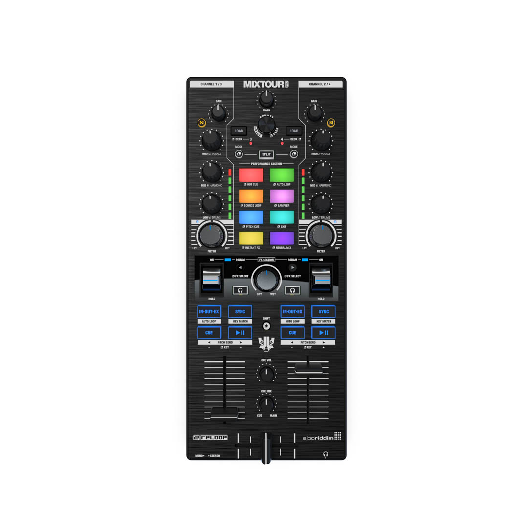 Reloop MIXTOUR DJコントローラー Reloop Mixtour Pro All-In-One Four-Deck DJ Controller With Audio