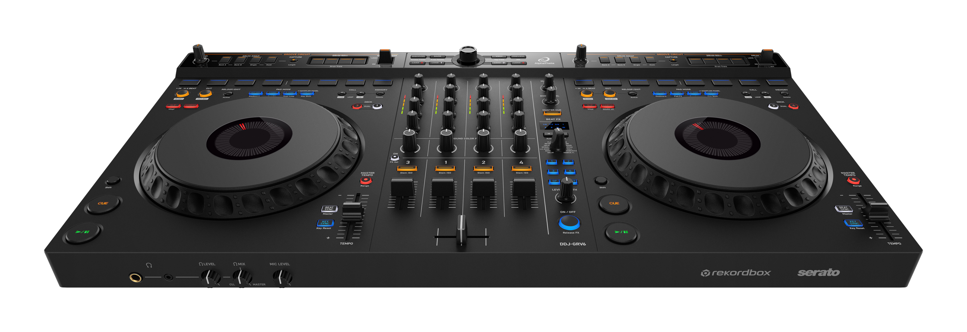 DJコントローラー ブラック 2チャンネAlphaTheta DDJ-GRV6 AlphaTheta DDJ-GRV6 Next-generation 4-channel DJ Controller