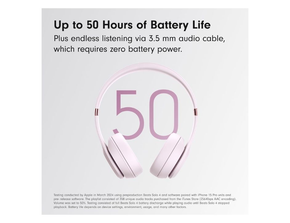 Beats Solo 4 Wireless On-Ear Headphones Cloud Pink | eBay