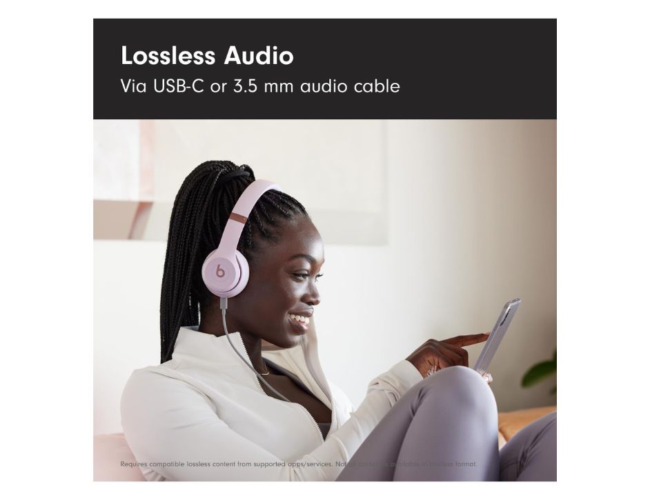 Beats Solo 4 Wireless On-Ear Headphones Cloud Pink | eBay
